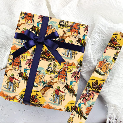 Wholesale /Custom Western style Christmas Wrapping Paper（(MOQ:200rolls, per design)
