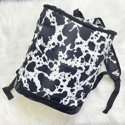 Wholesale/Custom Western Style Cow Print and Leopard Print Backpack Cooler(MOQ: 50pcs, per design)