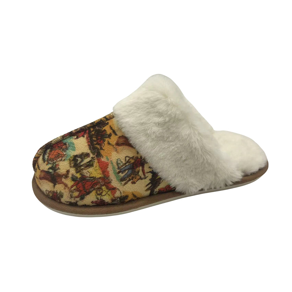 Wholesale/Custom Western Style Winter Blanket Slippers Women's Home Slippers（MOQ:400pairs per color,mix size）
