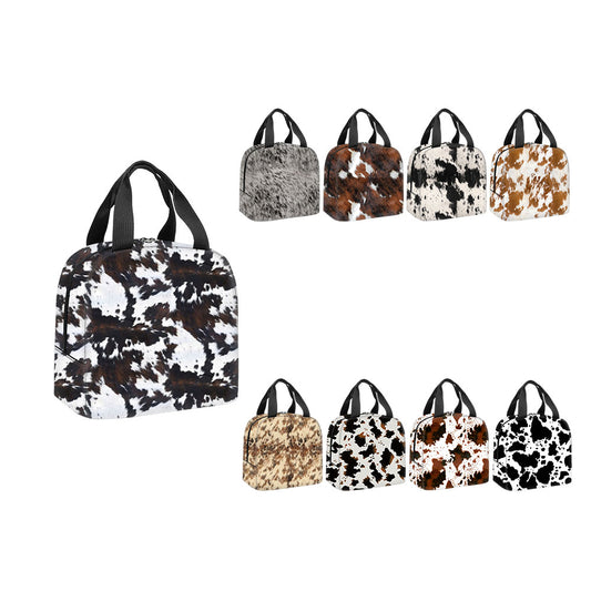Wholesale Western Style Cowhide Series Lunch Bag Support Customization (MOQ:1pcs per design)