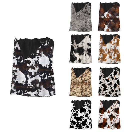 Wholesale Western Style Cowhide Series Baby Minky Blanket Supports Customization (MOQ:1pc per design)
